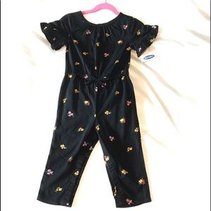 NWT Black Floral Romper